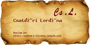 Csatári Loréna névjegykártya